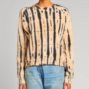 Re/Done x Hanes Tie-Dye Print Bateau Neckline Sweatshirt